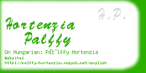 hortenzia palffy business card